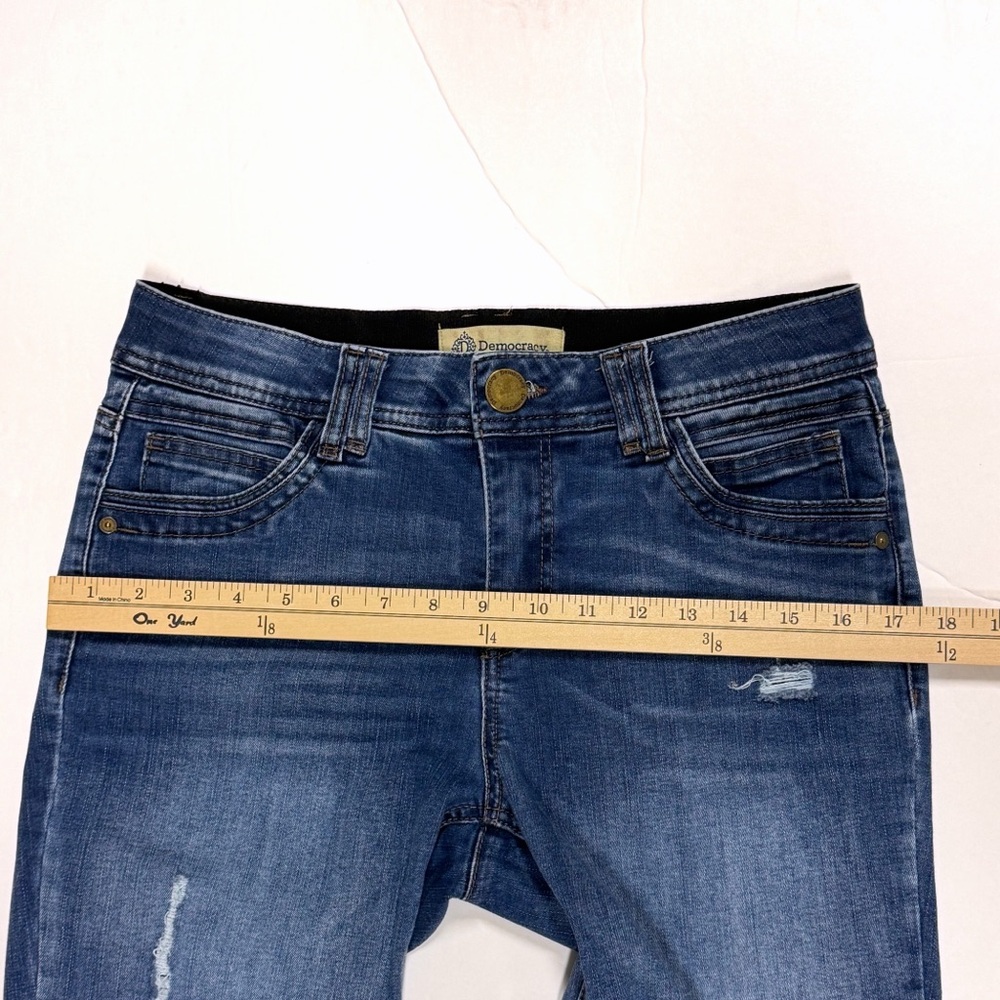 Democracy Ab Technology Skinny Jeans 6 Mom Distressed Mid Rise Stretch Medium - Picture 9 of 11